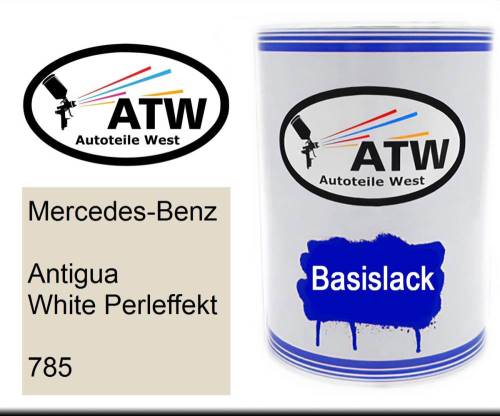 Mercedes-Benz, Antigua White Perleffekt, 785: 500ml Lackdose, von ATW Autoteile West.